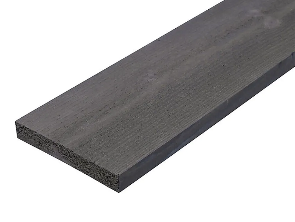 Kledning rektangulær furu 19x123 mm grå