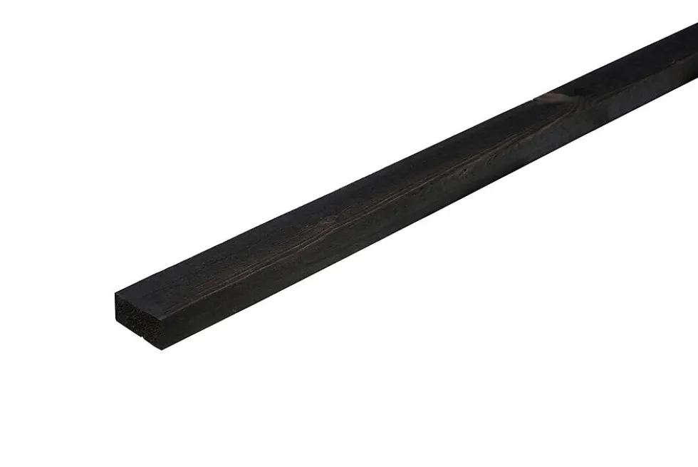 K-virke justert furu setersvart 48 x 98 mm
