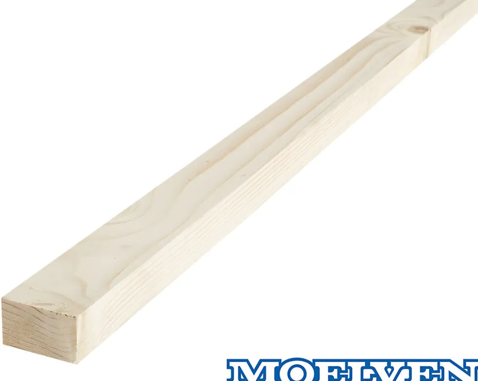Lekt/rekke gran/furu ubehandlet 30x48 mm