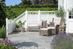 Levegg Lillesand 180x180 cm hvitmalt
