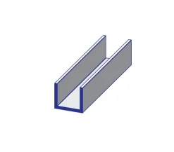 List U-profil 18x18x2600 mm svart