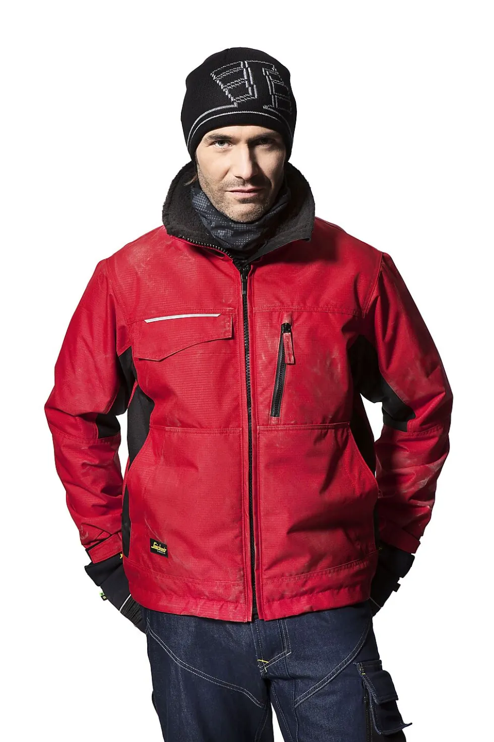 Lue Beanie 9093 sort/grå Snic Windstopper 2 one size