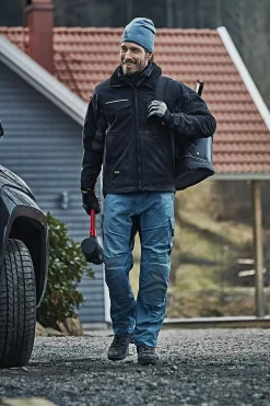 Lue i blå og orange one size