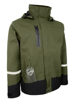 Lyngsøe skalljakke stretch sort/grønn 4XL