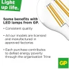 Lyspære led globepære flamedim E27 7 Watt
