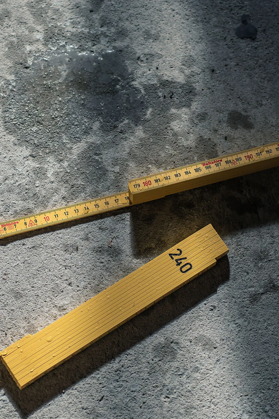 Meterstokk glassfiber gul