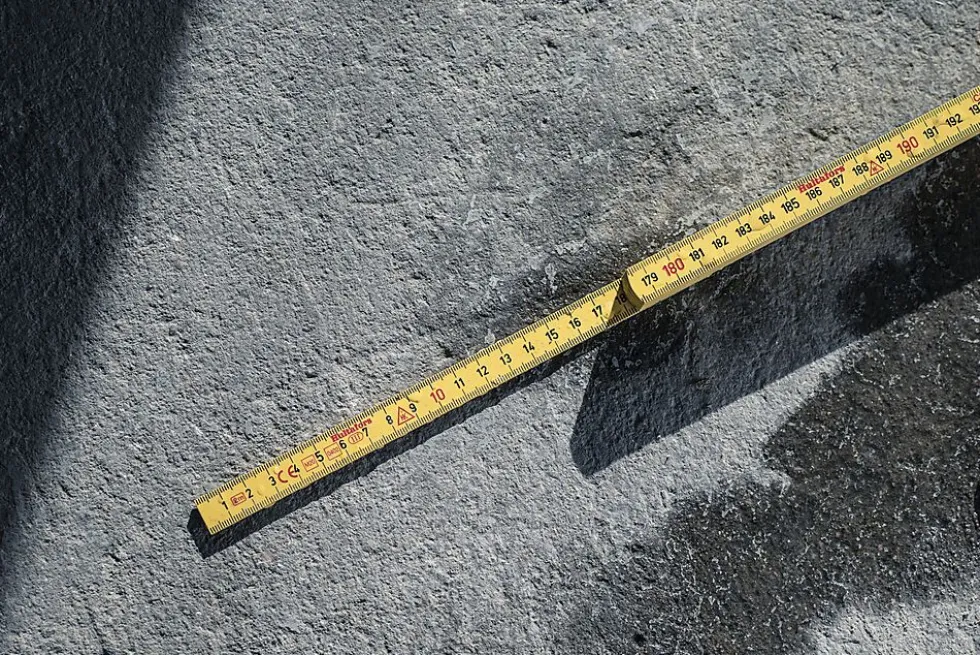 Meterstokk glassfiber gul
