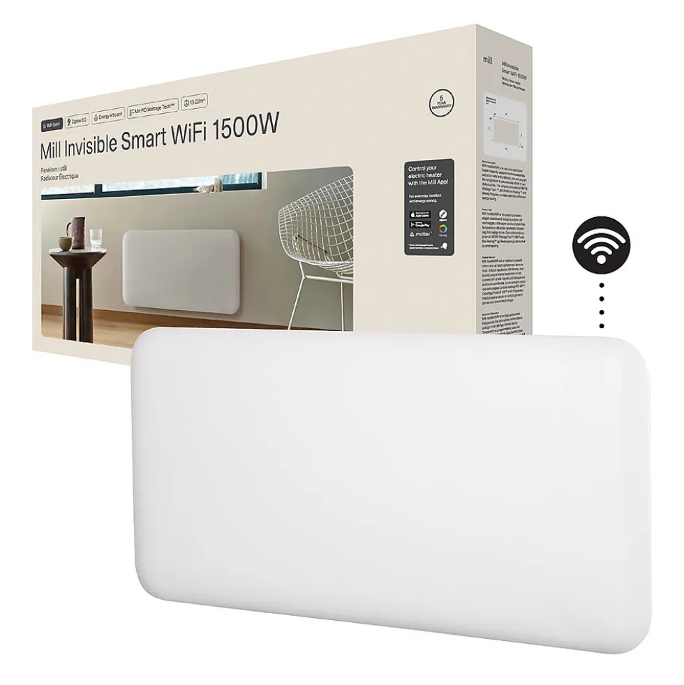 Mill panelovn WiFi Gen 4 1500W hvit
