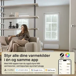 Mill termostat gulv WiFi polarhvit