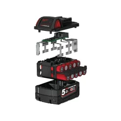 Milwaukee batterisett M18 5,0 Ah REDLITHIUMION