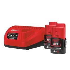 Milwaukee batterisett M12 REDLITHIUM-ION 3,0 Ah