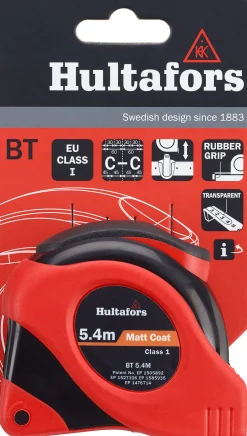 Målebånd stål 5,4 meter gul