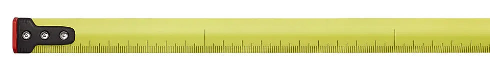 Målebånd stål 5,4 meter gul
