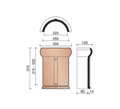 Møne vario sort gl 738 vhv vario 738 koramic