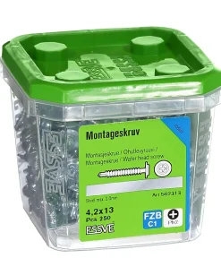 Montasjeskruer med borspiss 4,2x13 mm 250 stk