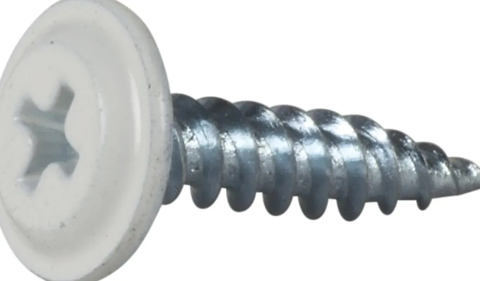 Montasjeskrue 4,2x19 hvit a250skarp spiss tre/stål