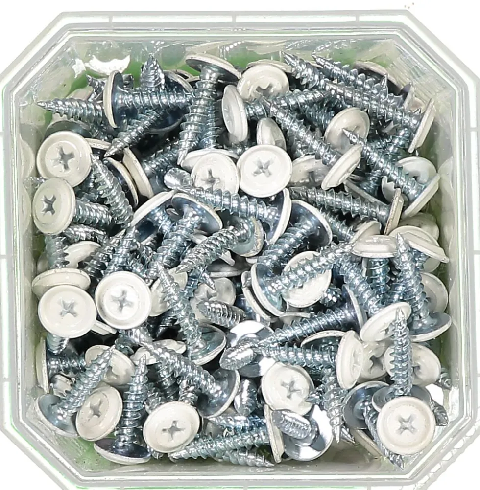 Montasjeskrue 4,2x19 hvit a250skarp spiss tre/stål