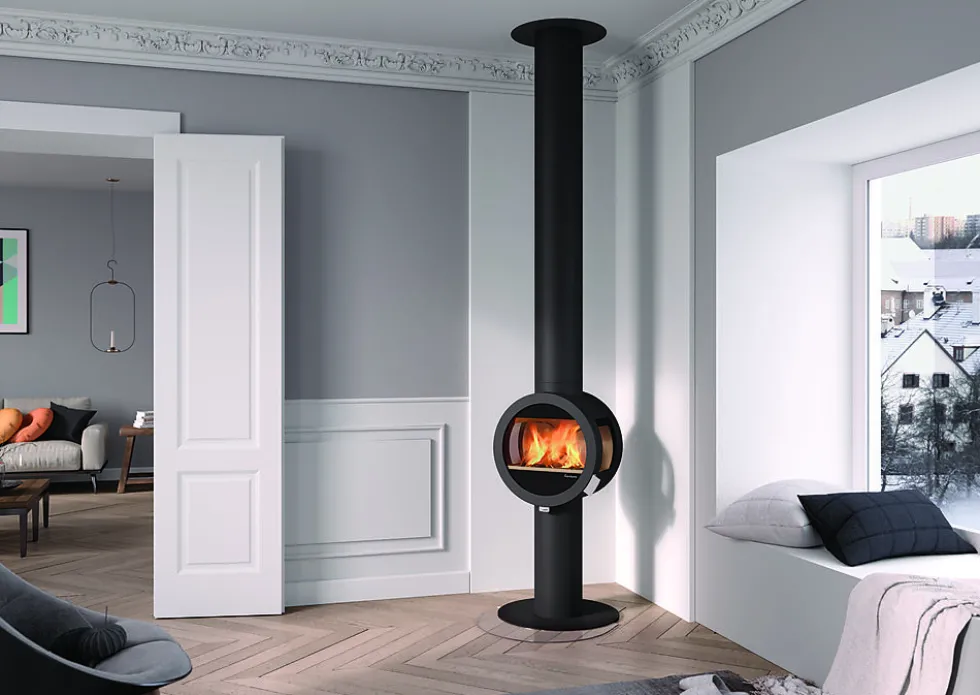 Nordpeis Peisovn Me Pedestal med sideglass