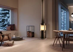 Nordpeis peisovn Origo med sideglass