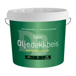 Oljedekkbeis base hvit 4,5 liter