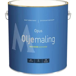 Opus Oljemaling 50 eksteriør base hvit 9 liter
