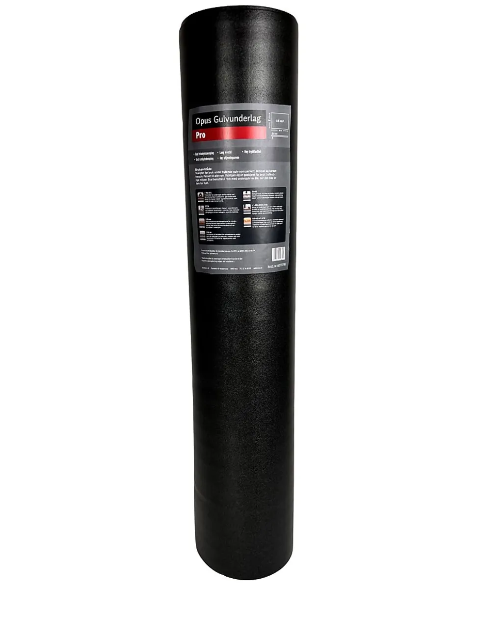 OPUS Pro gulvunderlag sort 2 mm 15m2