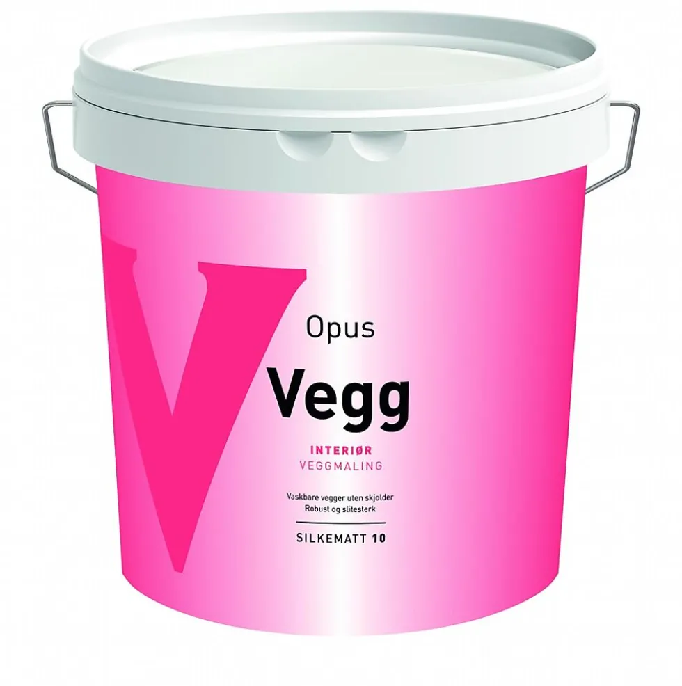 Opus Vegg 10 maling hvit base 2,7 liter