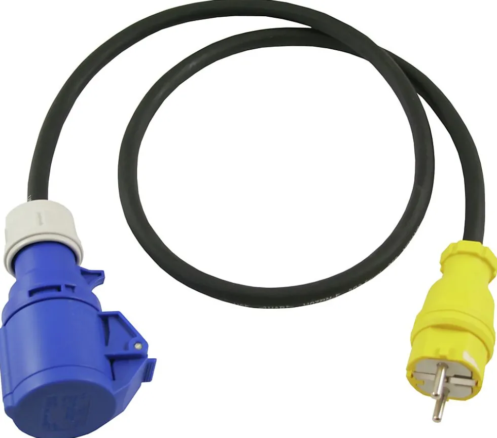 Overg.kabel schuko vinkel/cee 216 m/vinkelplugg 16a for campingpla.
