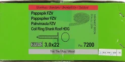 Pappspiker coil 15gr 3x22 fzv -7200 trådbåndet 15 grader varmforsinket