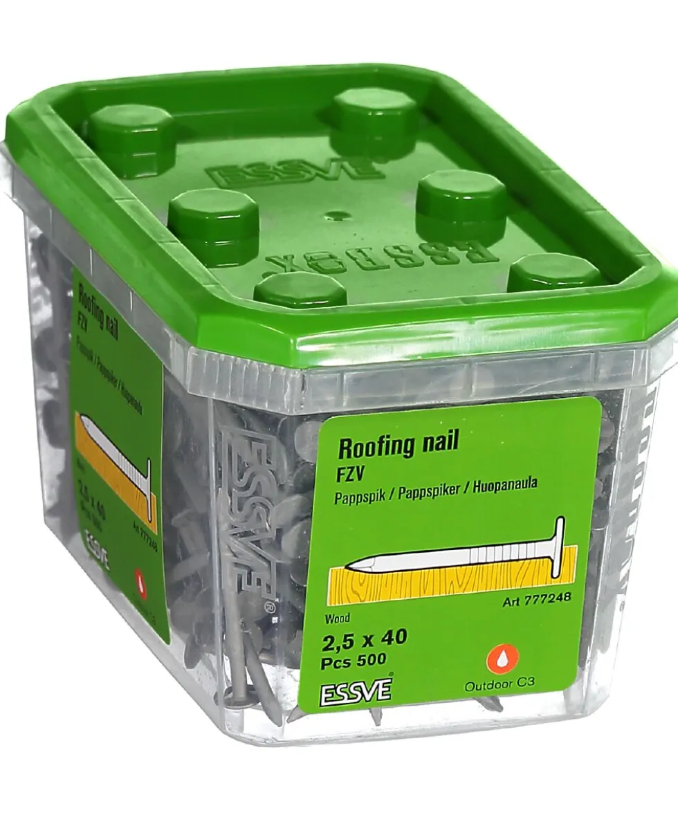 Pappspiker 2,5x40 fzv -500 varmforsinket stål