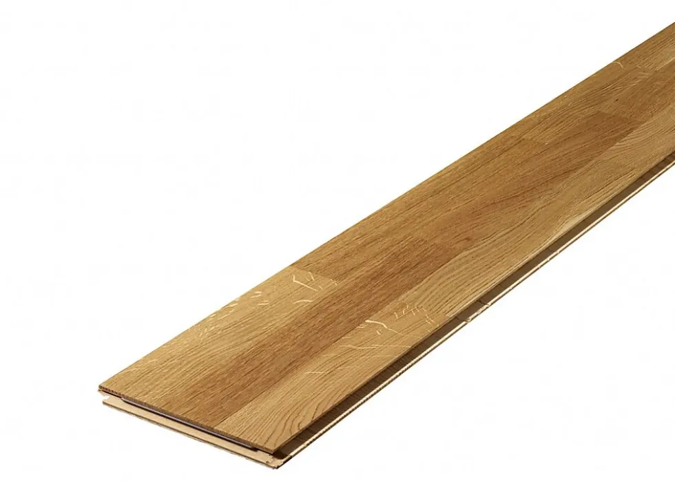 Parkett 3-stav med lange bord i eik