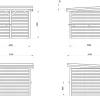 Paviljong Limtrekonstruksjon 28 mm veggbord 303 8,3 m2