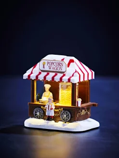 Popcornvogn til juleby 13,8x9,7x14 cm