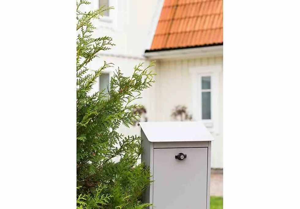 Postkasse classic låsbar grå