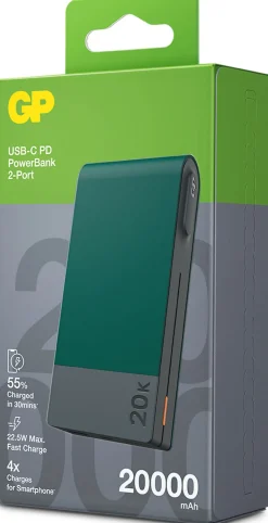 Powerbank M2 20000 mAh grønn