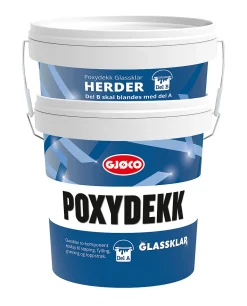 Poxydekk glassklar sett 3kg del a + del b
