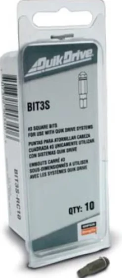 Q-tools bits firkant quik drive a 3 stk