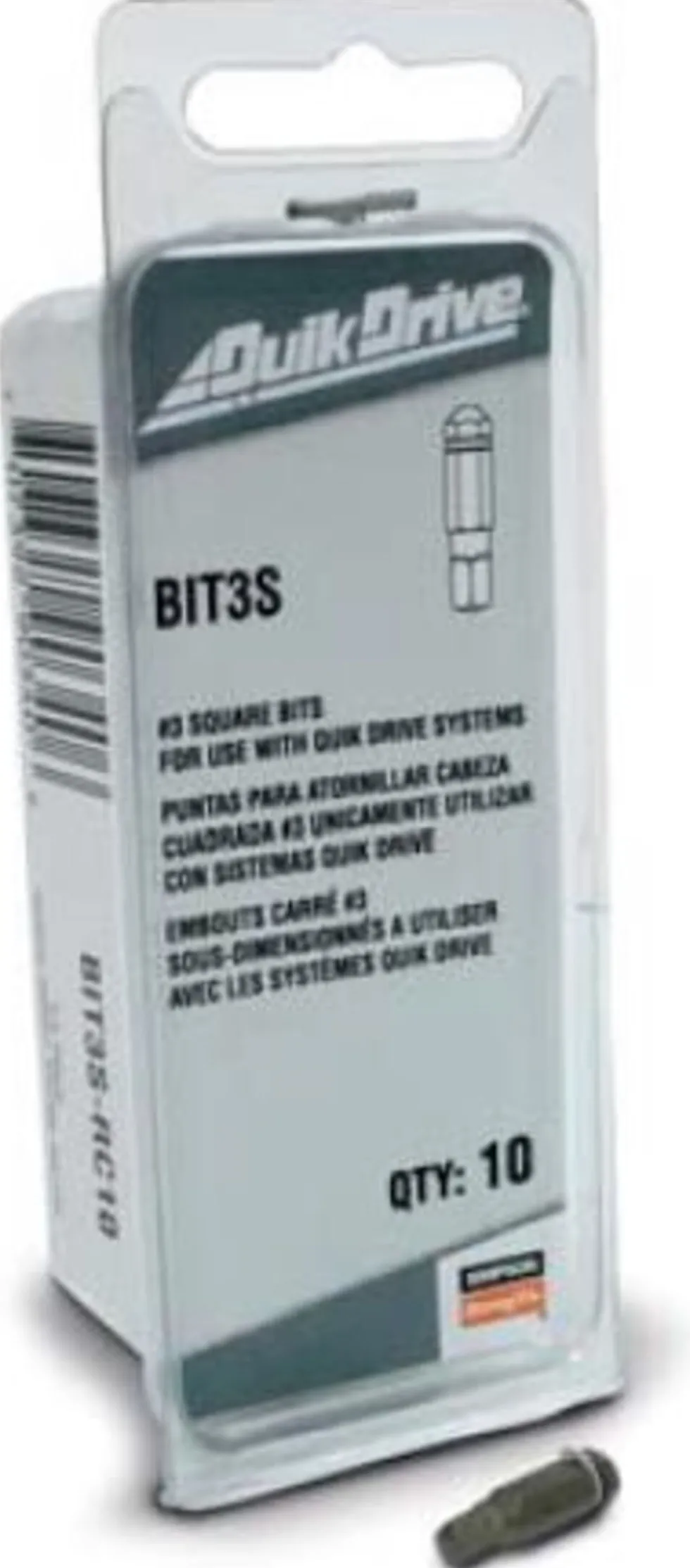 Q-tools bits firkant quik drive a 3 stk
