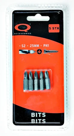 Q-tools bits pozidrive 2 / pz2 25 mm 5 stk