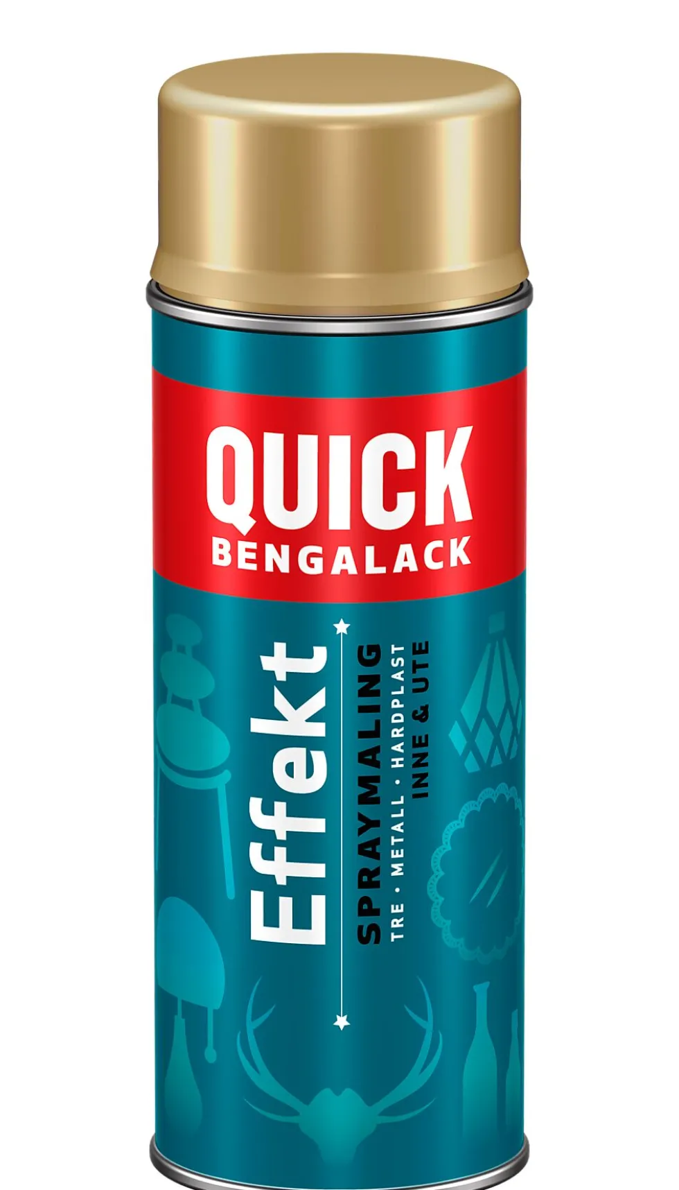 Quick Bengalack effektspray sølv metallic 400 ml