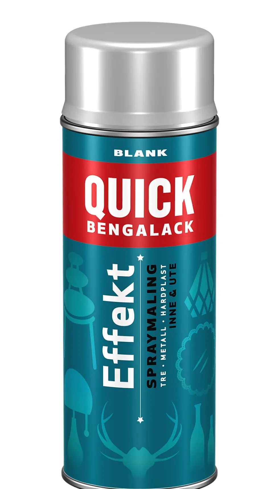 Quick Bengalack effektspray sølv metallic 400 ml