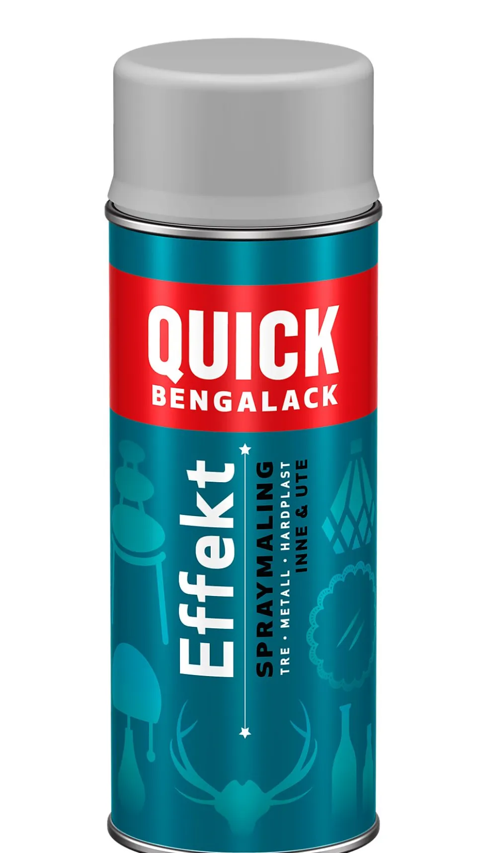 Quick Bengalack effektspray sølv metallic 400 ml