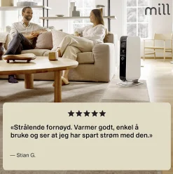 Radiator oljefylt 1500W med WiFi