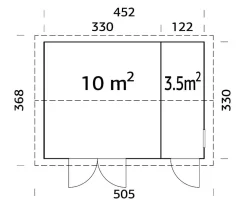 Redskapsbod Olaf 14,9 m²