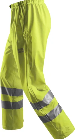 Regnbukse 8243 PU High Vis kl.2 gul XS