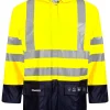 Regnjakke gul/navy str L