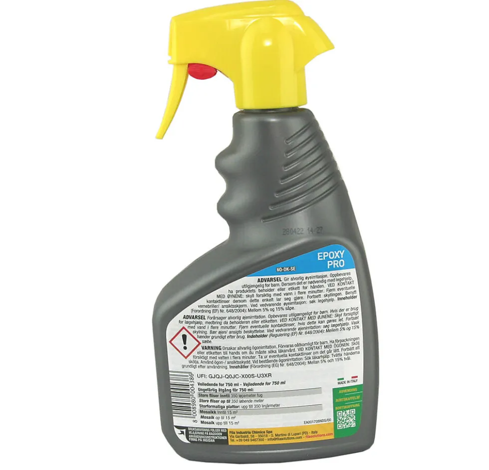 Rensemiddel epoxy pro 0,75l fjerner rester etter fersk epoxyfug