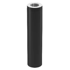 Rørlengde helisolert uten tilluft Ø200 500 mm sort