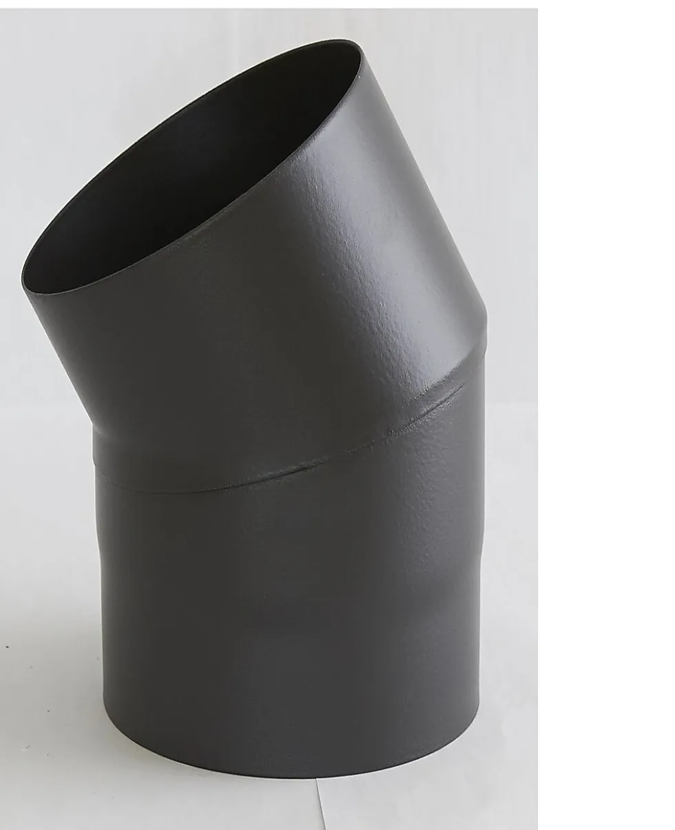 Røykrør 30 gradet kort kne Ø125 mm