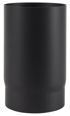 Røykrør ø150 l250 rett bp sort metallic lakk 2mm